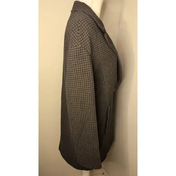 Zara Houndstooth Heritage Oversized Wool Blend Coat Blazer - Picture 8 of 12